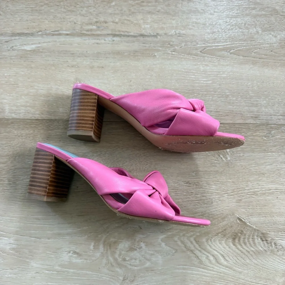 Frances Valentine Mollie Slide Heel genuine leather pink size 7 - Picture 5 of 6